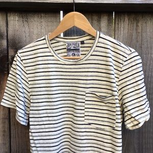 Jungmaven American made hemp and organic cotton striped t shirt mens medium
